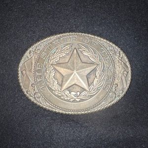 State of Texas  brass belt buckle tony lama